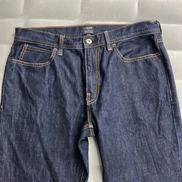 J. Crew Jeans Men's 34X32* Blue The Sutton Straight Leg Dark Wash Cotton Denim - Picture 2 of 9